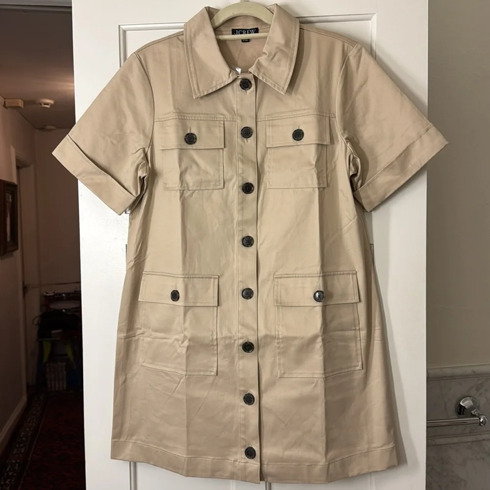 J.Crew Gamine shirtdress in stretch twill BY836